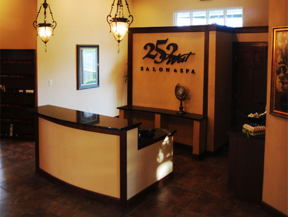 252 West Salon & MedSpa's lobby where we welcome our guests